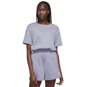 Nike Women's Sportswear Phoenix Fleece Romper purple size XS loose fit
